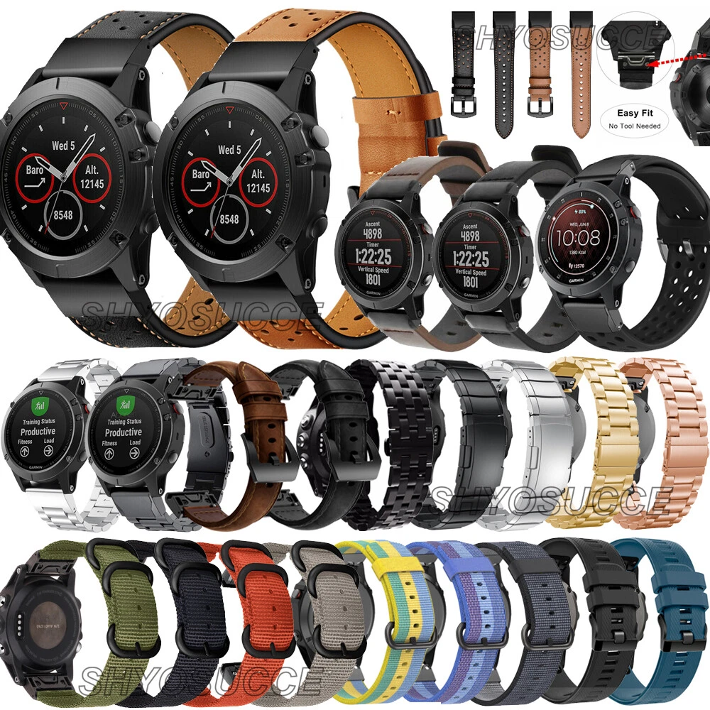 For Garmin Fenix 7 6 Approach S62 S60 Quick Fit Stainless Steel Watch Band Strap