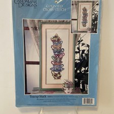 Teacup Stack Counted Cross Stitch Kit Candamar 50804 Sealed Tea Cup
