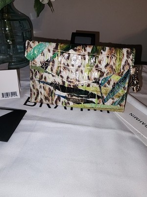 Brahmin Melbourne Mini Envelope Case Card Wallet Botanical 