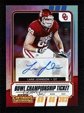 2021 Contenders Draft Picks Bowl Championship Ticket 5/10 Lane Johnson Auto 0c3