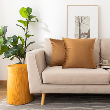 Decorative Throw Pillow Covers Pack of 2, Velvet Cushion Case for Couch Bedroom