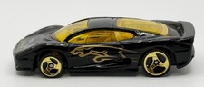 Mattel Hot Wheels 1992 Jaguar Black Gold Die Cast Model Car Vintage