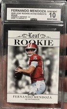 Leaf 2025 Rookie Achievements Fernando Mendoza RA-08 CGC 10 Football Card