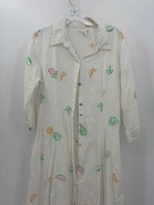 Pre-Owned C&C California White Size Large Maxi Long Sleeve Dress