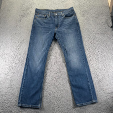 Levi's 514 Jeans Mens 33x30 Blue Cotton Denim Straight Stretch Workwear Faded