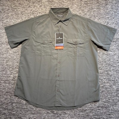 Craghoppers Kiwi Hemd Herren Large Dunkelgrau Nosi Defence Insektenschutz Neu