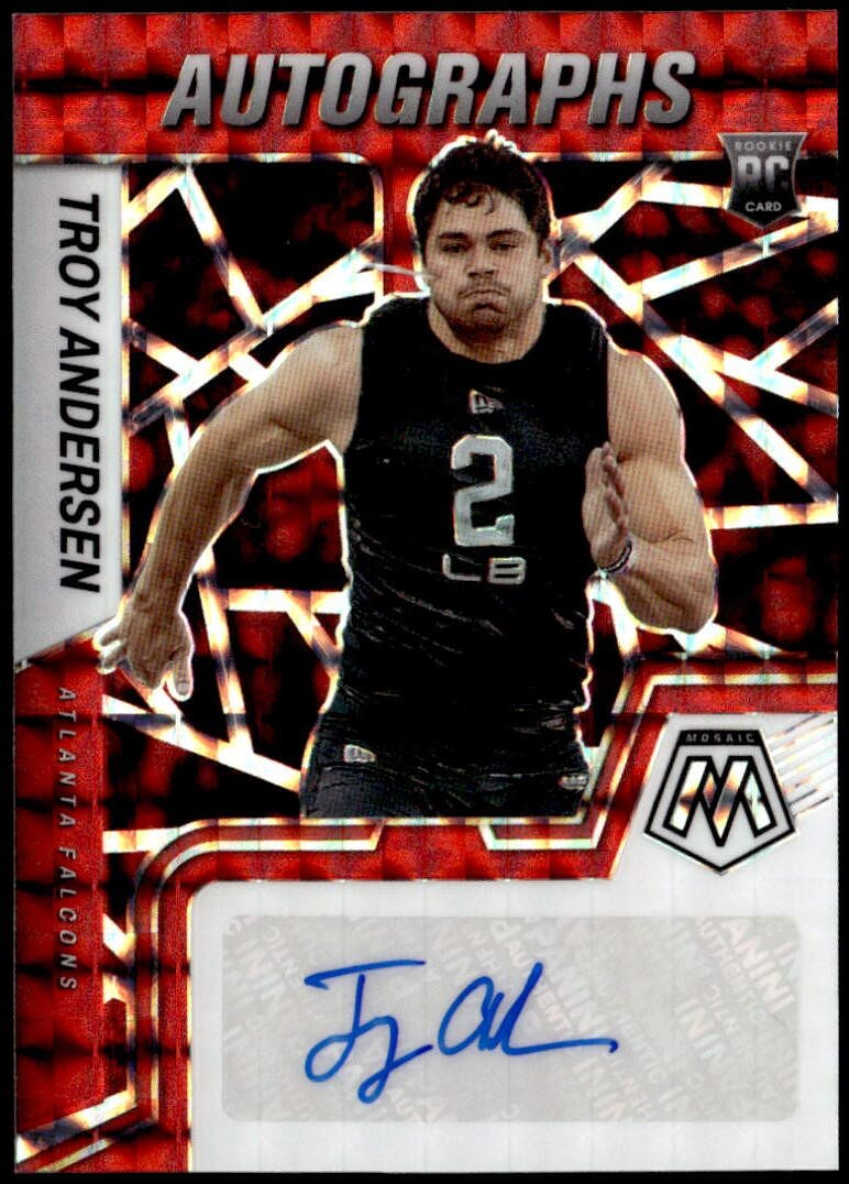 Troy Andersen Panini Mosaic Rookie Autograph Mosaic #RAMTRA Red Mosaic