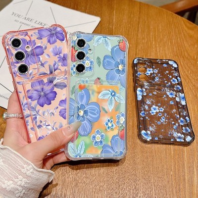 Hülle für Samsung S24 S25 FE S26 Ultra A17 A56 A55 A16 A53 Kartenfach TPU Schutz