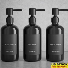 Luxury Shower Dispenser Set Shampoo Conditioner Body Wash Pump Bottles Gift New