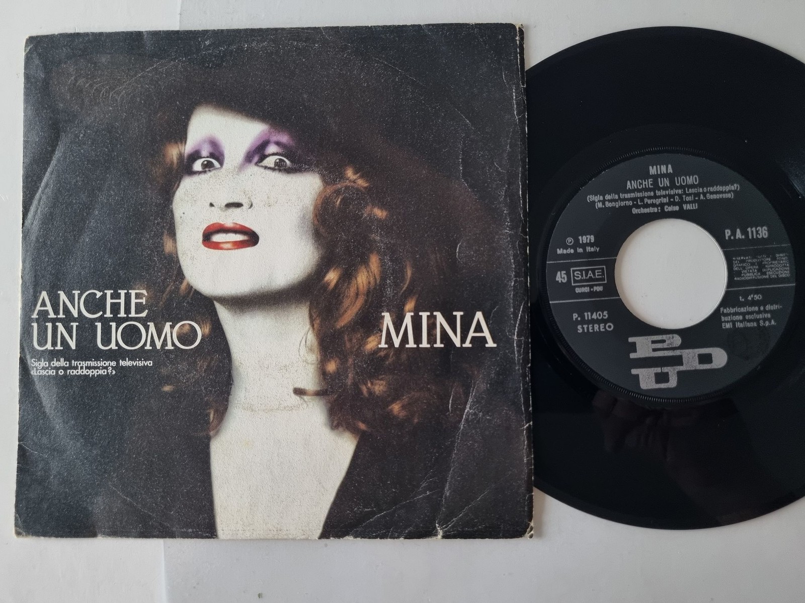 Mina - Anche un uomo/ Se il mio canto sei tu 7'' Vinyl Italy