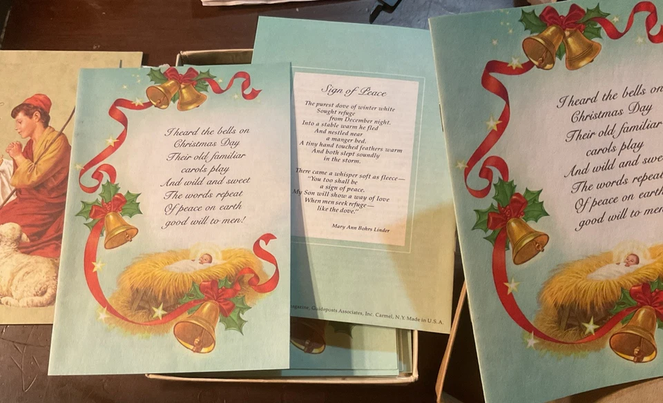 Lot 12 One Dozen Vintage 1978 Guideposts Magazine Christmas Holiday Cards USA  - Image 3 of 4