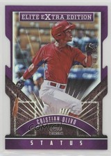 2015 Panini Elite Extra Edition Status Purple Die-Cut 44/150 Cristian Olivo 1u4