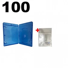 100 PREMIUM STANDARD Blu-Ray Single Cases 12MM & 100 OPP Bags