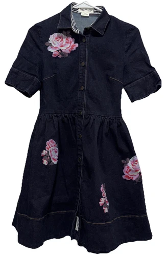 Abito in denim rosa Broome Street Kate Spade New York taglia US 2 PREZZO AL PUBBLICO $328