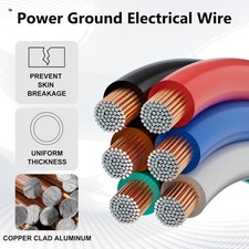 18 Gauge Wire 2-Pack Red/Black Each 35 FT, 18 AWG Automotive Wire, CCA, Speak...