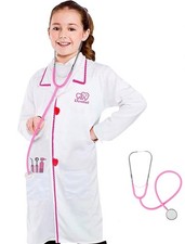 Dentist Costume, Girls Dentist Costume Doctor Costumes Play Set for Halloween...