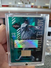 2003 Leaf Limited Miguel Tejada Auto Bat Relic Green Moniker #36 Card 5/5
