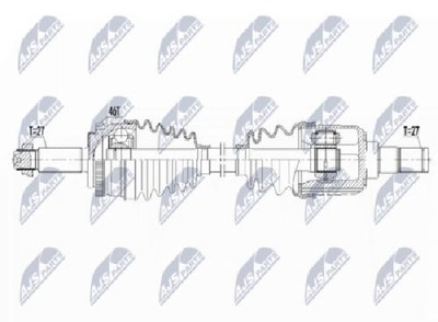 Original NTY Antriebswelle NPW-KA-366 für Hyundai