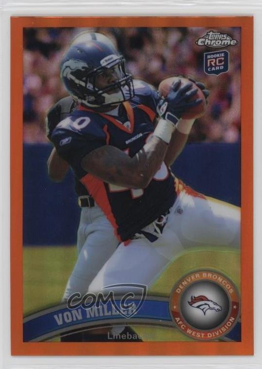 2011 Topps Chrome Retail Orange Refractor Von Miller #212 Rookie RC 15dq