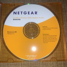 Netgear 54 mbps router ADSL super wireless risorse CD versione 3.1 DG834G