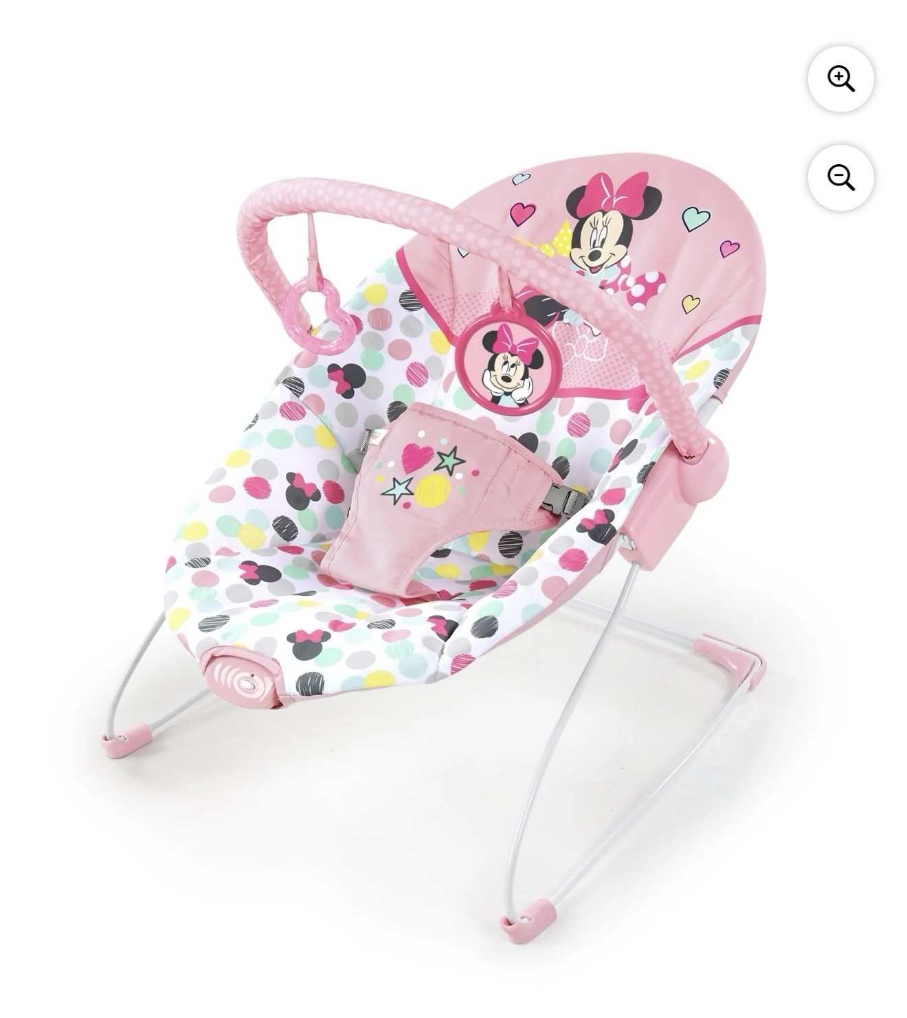 Disney Baby Minnie Mouse Spotty Dotty Vibrating Infant Bouncer by Bright Starts