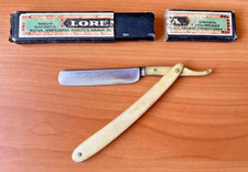 Antique LORENZY Straight Razor - French Solingen Style - Bone/Horn Handle -