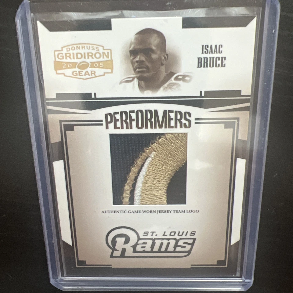 2005 donruss gridiron gear Isaac Bruce Game Worn Team Logo Patch /14 - Image 4 of 4