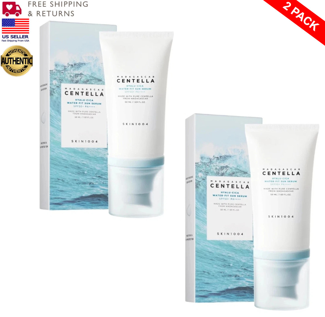 [Paquete de 2] SKIN1004 Centella Hyalu-Cica Water-Fit Sun Serum 50 ml FPS50+ PA++++