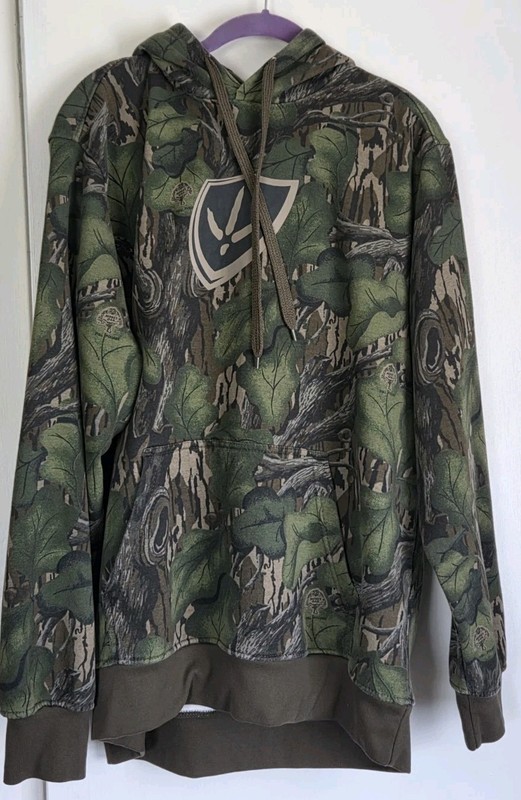 Men's Mossy Oak Full Foliage Pullover Blocker Outdoors "FINISHER" Large 