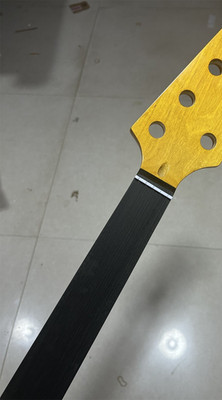 Fretless rosewood 5 String Bass Guitar Neck 20 fret 34 inches  yellow gloss