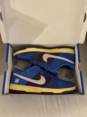 Nike Undefeated Dunk Low SP 5 On It Blue Purple Yellow Snakeskin DH6508-400
