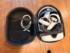 Oculus Quest 2 128GB Standalone VR Headset Weiß Elite Strap Controller & Case