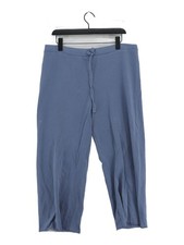 Hush Women's Sports Bottoms UK 16 Blue Cotton with Polyester Tapered Sweatpants