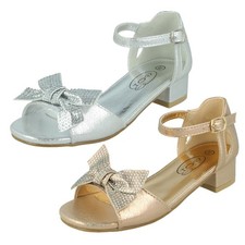 Spot On Girls Mid Heel Sandals