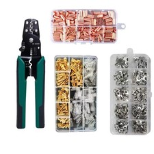 Ratchet Crimper Wire Plier Crimping Tool Cable Electrical Terminals Kit Set UK