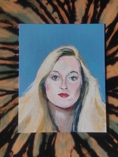 Meryl Streep Painting-A-Day Original Art 8 X 10