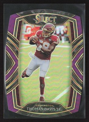 Thomas Davis 2020 Panini Select #221 Purple Prizm Die Cut