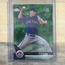 Topps 2021 Bowman Platinum Foilboard Serial Numbered JT Ginn Mets #TOP-57 24/99