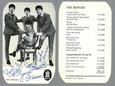 (B14)   Autogrammkarte Beatles 1960er-Jahre