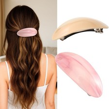 2PCS Hair Barrettes for Women, Metal Clasp Hair Barrettes, French Barrette fo...