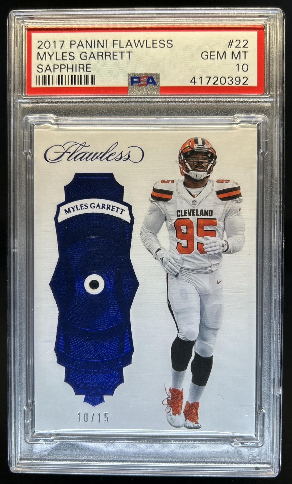 Myles Garrett Panini Flawless #22 Sapphire