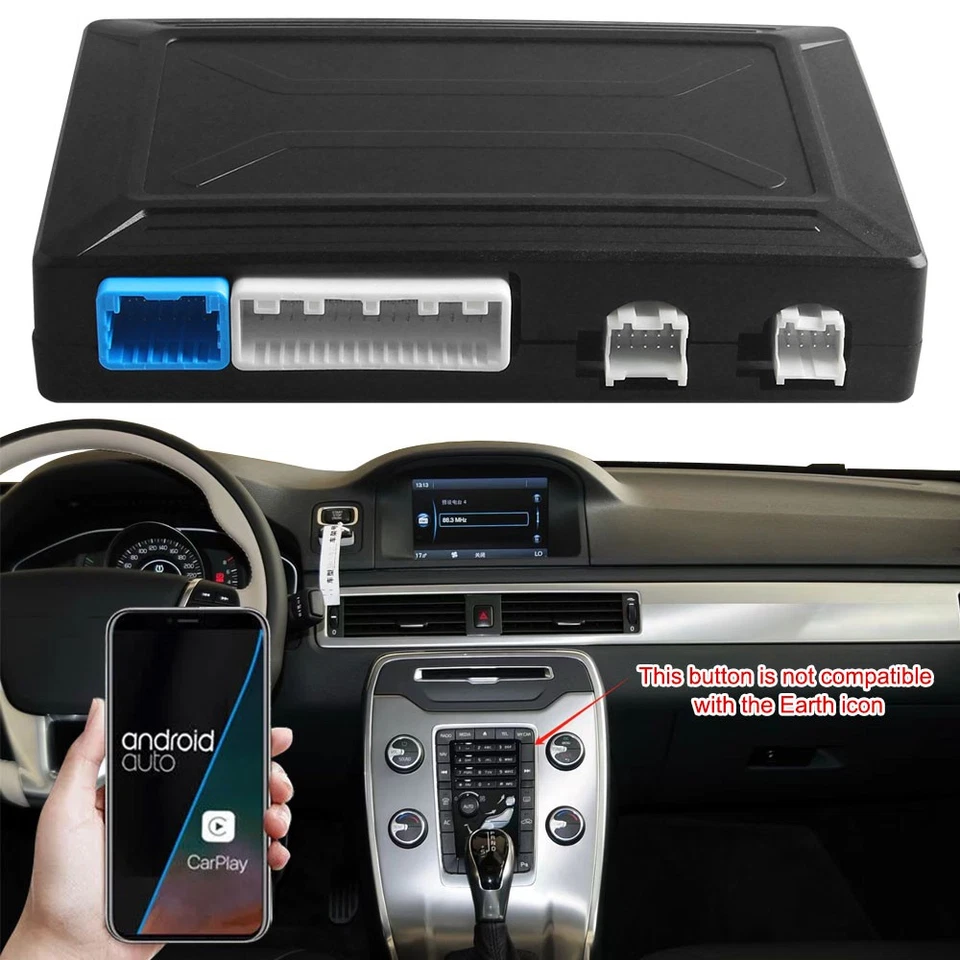 Wireless CarPlay Apple & Android Auto Kit For for Volvo V60 2012-2015 7" Screen - Image 3 of 4