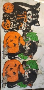 Vintage 1988 McCrory Corp. Halloween Potholder/Hot Pad Set Of 3