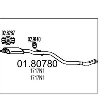 MTS Mitteltopf Neu für Citroen Saxo Peugeot 106 II 1.6 Auspuff Schalldämpfer 