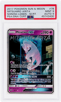 2017 Pokemon Sun and Moon Mitsuhiro Arita Mewtwo Gx Shining