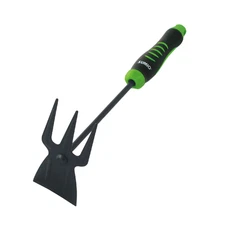 13.7" Alloy Steel Hoe and Cultivator - Lightweight Hand Tiller for Weeding, D...