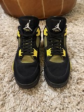 Nike Air Jordan 4 Retro "Thunder" Black / Tour Yellow - Size 14 Worn 2x