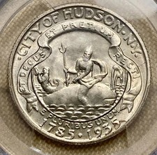 1935-P Hudson 50C Classic Commemorative Half Dollar silver Coin