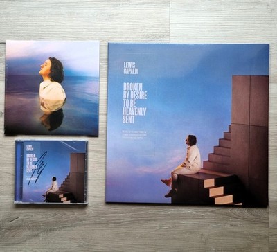 Lewis Capaldi Broken By Desire To Be Heavenly Sent - Pink LP Signed CD Forget Me