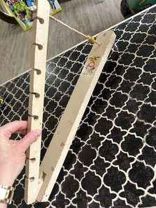 Vintage Wooden Folding Clothes Dryer Peg Rack Hanging Laundry Drying Rack 16”